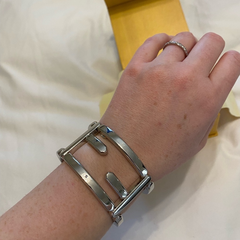 Silver “Forever” Fendi Cuff